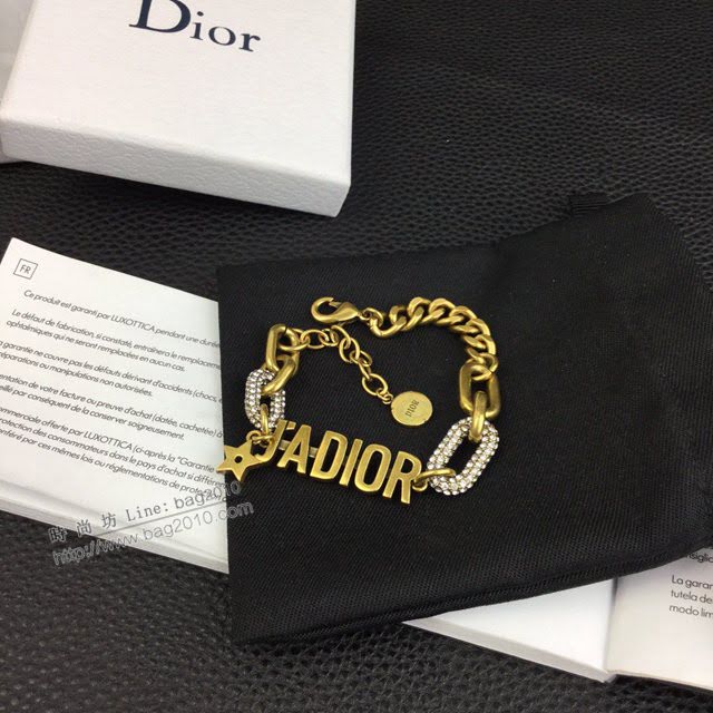 Dior飾品 迪奧經典熱銷火爆款jadior字母復古手鏈  zgd1153
